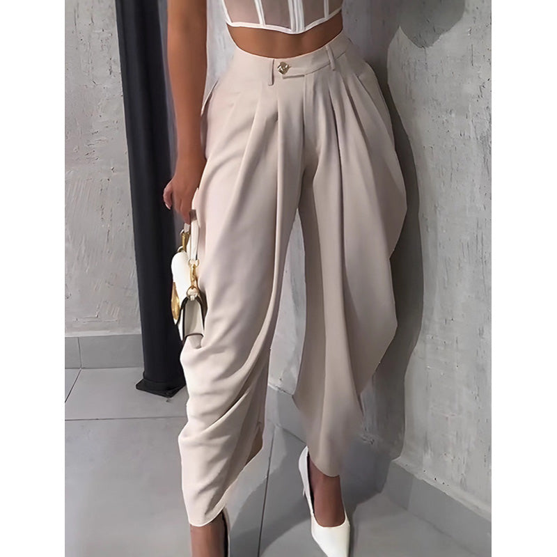 👖⏰ 50% RABATT – NUR FÜR KURZE ZEIT! Lässige Damenhose mit hoher Taille und weitem Bein – Leicht, luftig & perfekt für Sommer & Alltag ✨