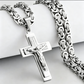 ✝️ LIMITIERTES ANGEBOT 50% RABATT! ✨ Vintage Kreuzkette für Herren – Edelstahl, Filigran, 60cm ⚜️