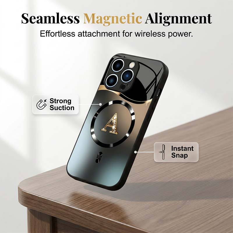 📱✨ Stylische magnetische stoßfeste Handyhülle – MagSafe-kompatibel, Militärschutz & kabelloses Laden