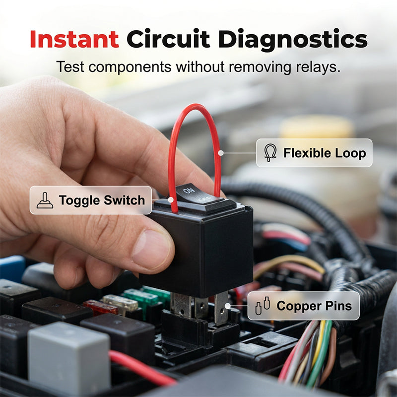🔧⚡ Relaisprüfer- und Überbrückungsset für Fahrzeuge – Universal-Test- & Bypass-Kit für 4-/5-Pin-Relais, Sicherungen & Elektrik