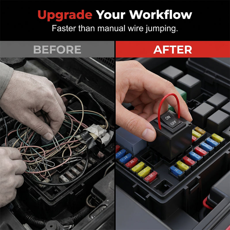 🔧⚡ Relaisprüfer- und Überbrückungsset für Fahrzeuge – Universal-Test- & Bypass-Kit für 4-/5-Pin-Relais, Sicherungen & Elektrik