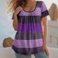 👕✨ −50%! Plissiertes Colorblock-T-Shirt für Damen in Übergrößen – Modisch, bequem & figurschmeichelnd – Perfekt für Alltag & warme Tage 🌸