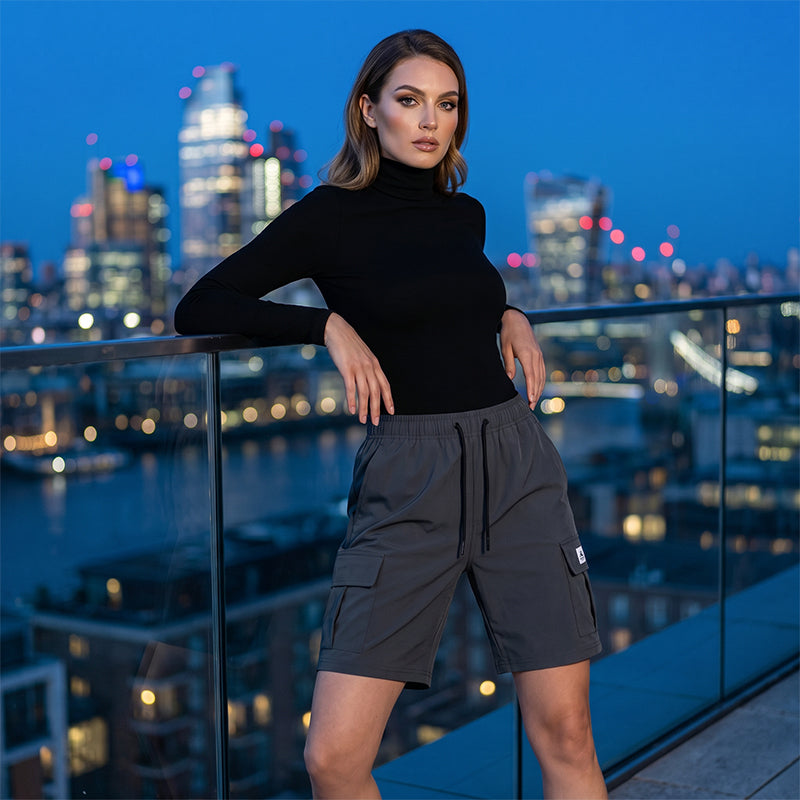 👖⏰ 50% RABATT – NUR FÜR KURZE ZEIT! Damen Cargo Shorts mit elastischem Bund – Locker, bequem & mit Kordelzug ✨