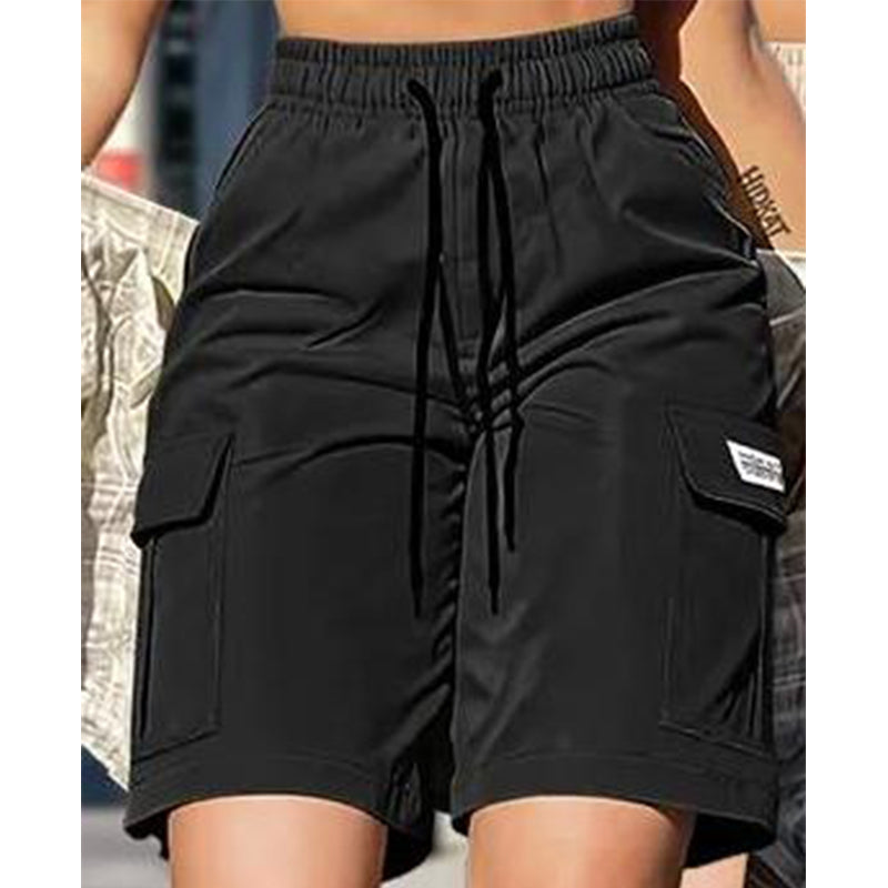 👖⏰ 50% RABATT – NUR FÜR KURZE ZEIT! Damen Cargo Shorts mit elastischem Bund – Locker, bequem & mit Kordelzug ✨