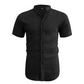👔 50% RABATT! 🌞 Herren Sommer Stehkragen Kurzarmhemd – Atmungsaktives Material, Moderner Schnitt & Ideal Für Freizeit & Arbeit 💼