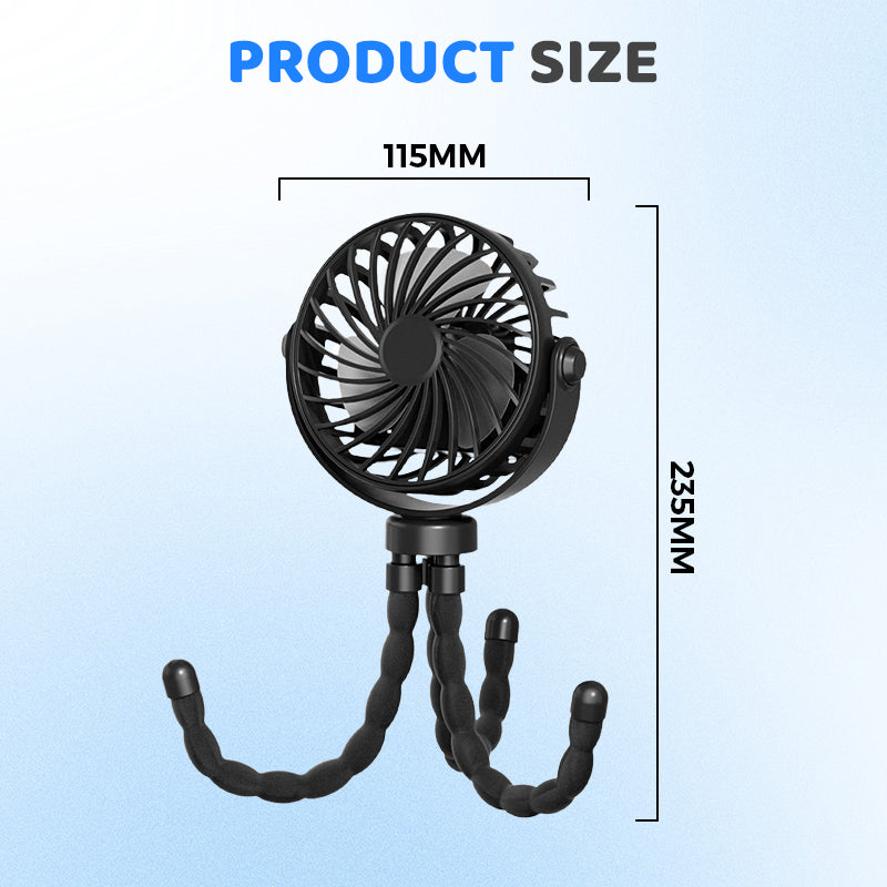 🐙🌬️ 50% RABATT! Mini-Hand-Multi-Funktions-Oktopus-Ventilator – Tragbar, USB-ladbar & mit Nachtlicht ✨