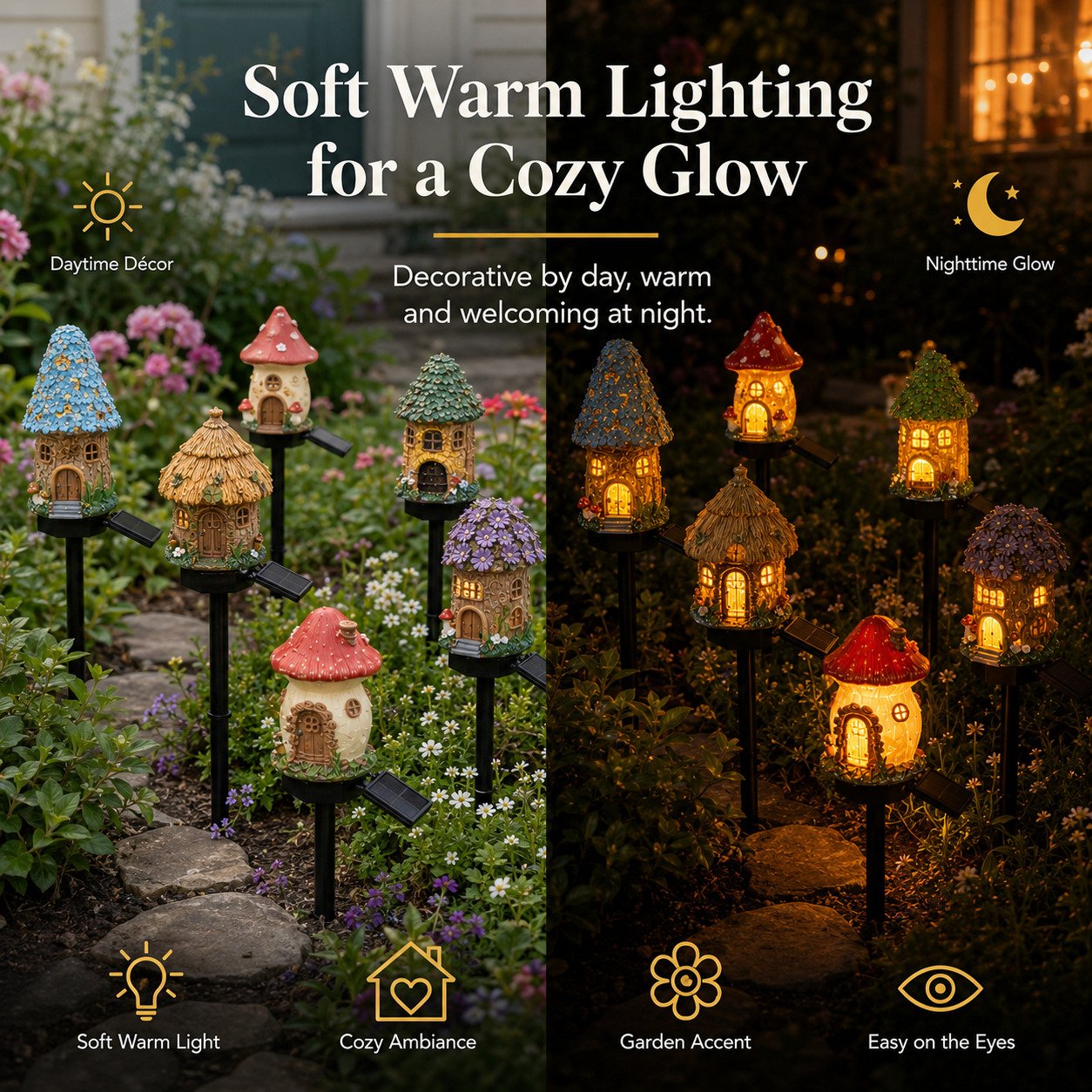 🍄✨ ZEITLICH BEGRENZTES SONDERANGEBOT! Märchenhafte Solar-Gartenleuchte im Pilzhäuschen-Design – Verzaubert deinen Garten mit warmem Licht 🌙
