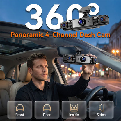 🚘🎥 50% RABATT! 360°-Dashcam mit 1080P HD-Aufnahme – Lückenlose Überwachung für Ihr Fahrzeug – Perfekt für sicheres Fahren & Parken ✨