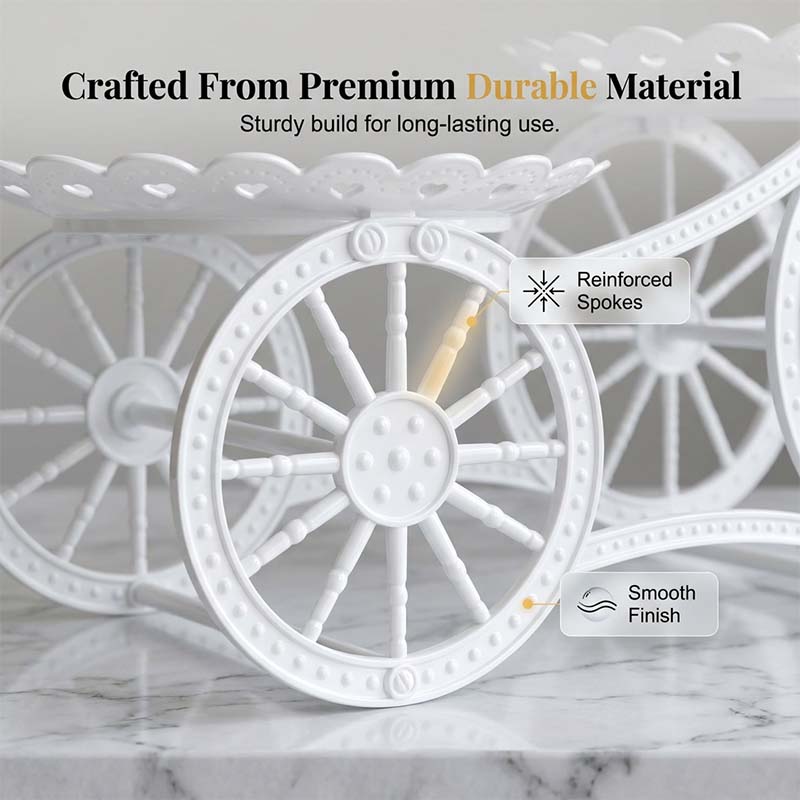 🍽️✨ 50% RABATT! Zweistöckiges Serviergestell im Wagen-Design – Dekorativ, praktisch & platzsparend für Küche, Wohnzimmer oder Balkon 🏡