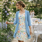 👗🌺 50% RABATT! Elegantes 2-teiliges Set aus Chiffonkleid und Strickjacke für Damen – Leicht, luftig & perfekt für festliche Anlässe & laue Sommerabende ✨