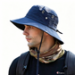🧢 ☀️ Outdoor-Sonnenhut mit breiter Krempe & Kinnriemen – Leicht, schützend & perfekt für Strand und Wandern 🏖️ 🥾