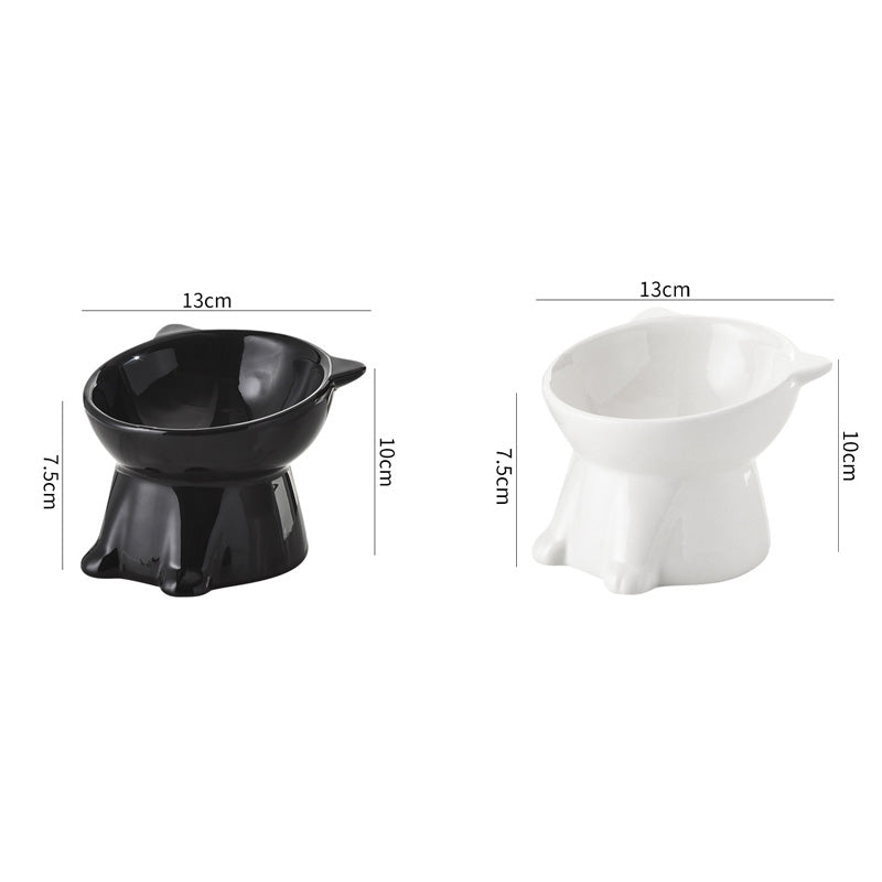 🐱 Erhöhter Kunststoff-Fressnapf für Katzen 🥣 Ergonomisches Design für Komfort beim Fressen