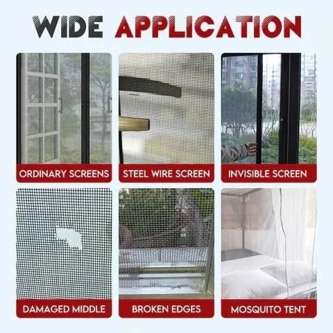 SOMMER HEISSER VERKAUF: BUY 2 GET 3 FREE! Fenster Fliegengitter Reparaturset – Einfach zu kleben, langlebig & perfekt für zerrissene Insektenschutzgitter 🦟