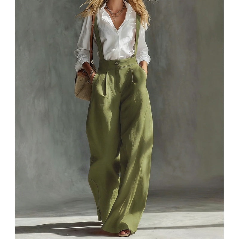 👖✨ 50% RABATT! Damen-Casual-Jumpsuit mit weitem Bein und Trägern – Lässig, bequem & perfekt für Sommer & Alltag ☀️