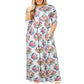 👗🌸 50% RABATT! Damen-Maxikleid mit Blumenprint und kurzen Ärmeln – Lässig, romantisch & perfekt für Sommer, Strand & Urlaub ✨