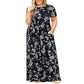 👗🌸 50% RABATT! Damen-Maxikleid mit Blumenprint und kurzen Ärmeln – Lässig, romantisch & perfekt für Sommer, Strand & Urlaub ✨