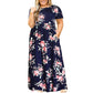 👗🌸 50% RABATT! Damen-Maxikleid mit Blumenprint und kurzen Ärmeln – Lässig, romantisch & perfekt für Sommer, Strand & Urlaub ✨