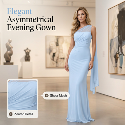 👗✨ 50% RABATT! Schulterfreies, asymmetrisches Bodycon-Abendkleid – Figurbetont & perfekt für formelle Anlässe ✨
