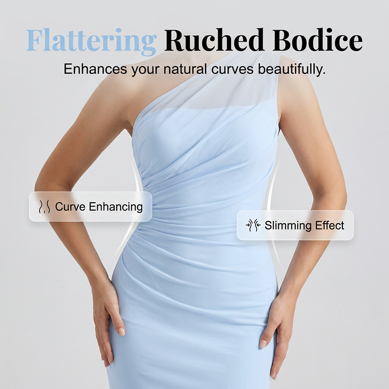 👗✨ 50% RABATT! Schulterfreies, asymmetrisches Bodycon-Abendkleid – Figurbetont & perfekt für formelle Anlässe ✨