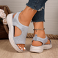 👡🌺 50% RABATT! Damen-Sandalen mit Strasssteinen und Plateausohle – Funkelnd, feminin & perfekt für Sommer, Partys & besondere Anlässe ✨