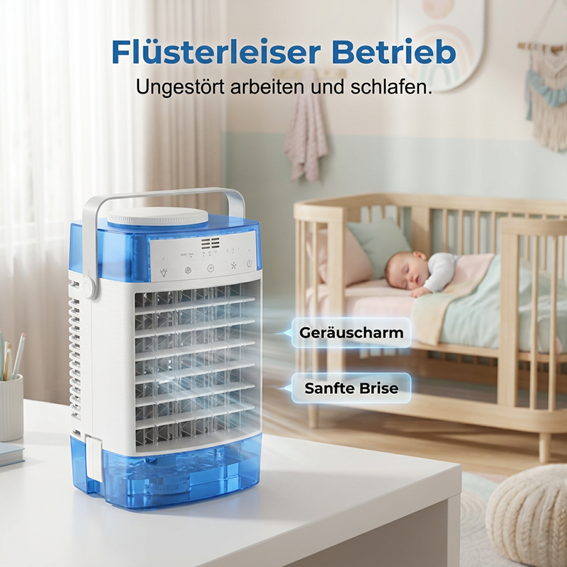 🌀 50% RABATT! ❄️ Tragbarer Luftkühler mit Fernbedienung – 3-in-1: Ventilator, Kühlung & Befeuchtung – Leise & stromsparend, perfekt für Schlafzimmer, Büro oder Camping 🔋
