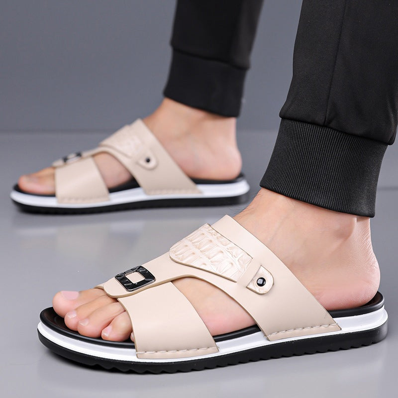 👞💨 50% RABATT! Atmungsaktive Schlupfsandalen für Herren – Weiches Kunstleder, vielseitig kombinierbar für warme Tage ☀️