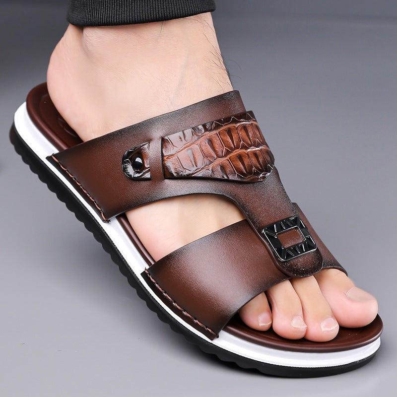 👞💨 50% RABATT! Atmungsaktive Schlupfsandalen für Herren – Weiches Kunstleder, vielseitig kombinierbar für warme Tage ☀️