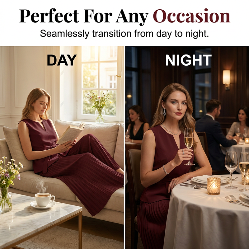 👗🌸 Damen 2-teiliges Set – ärmelloses Top & Hose – 50% RABATT! Perfekt aufeinander abgestimmt, luftig, vielseitig – für jeden Anlass. 🔥✨