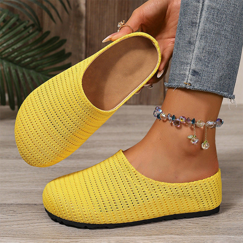 👟🌸 50% RABATT! Women's Breathable Knit Slip-On Mules – Luftig, bequem, einfach reinschlüpfen ☀️✨