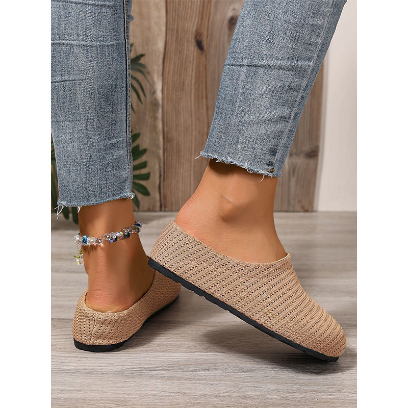 👟🌸 50% RABATT! Women's Breathable Knit Slip-On Mules – Luftig, bequem, einfach reinschlüpfen ☀️✨