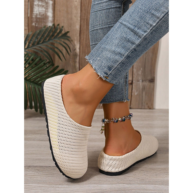 👟🌸 50% RABATT! Women's Breathable Knit Slip-On Mules – Luftig, bequem, einfach reinschlüpfen ☀️✨