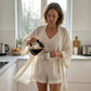 🤍 3-teiliges Freizeit-Set für Damen ✨ Loungewear mit Tunika, Top & Shorts – luftiges Homewear für Urlaub & Alltag