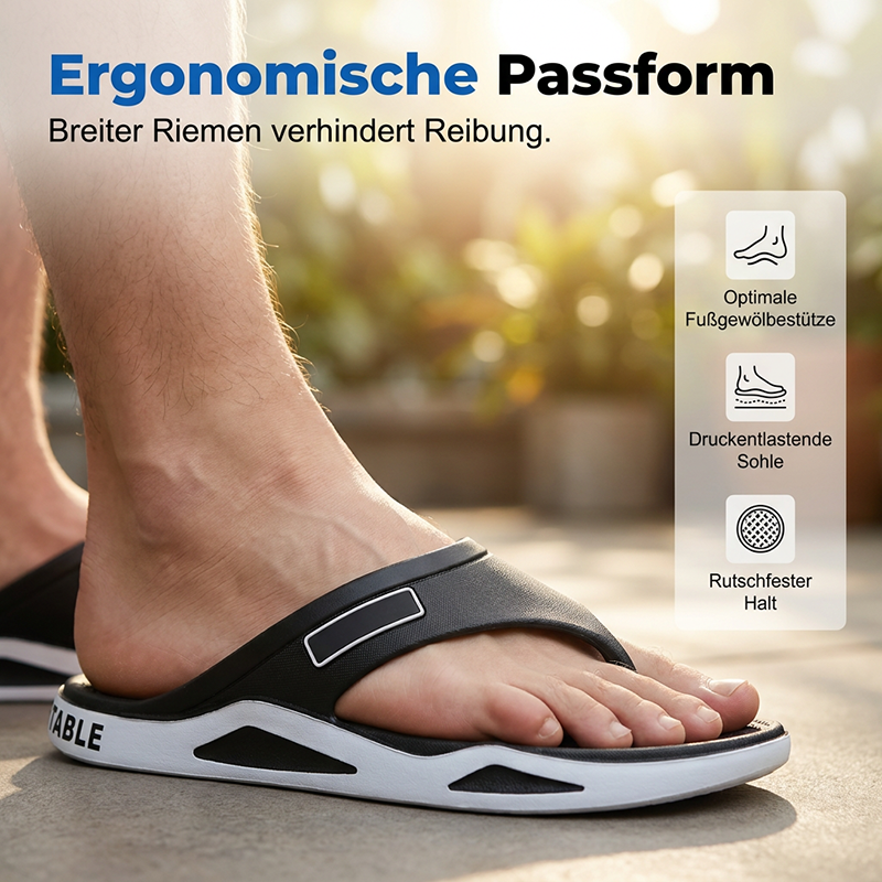 👡🌞 50% RABATT! Herren lässige rutschfeste Flip-Flops – Bequem, leicht & perfekt für Strand, Pool & Alltag 🏖️