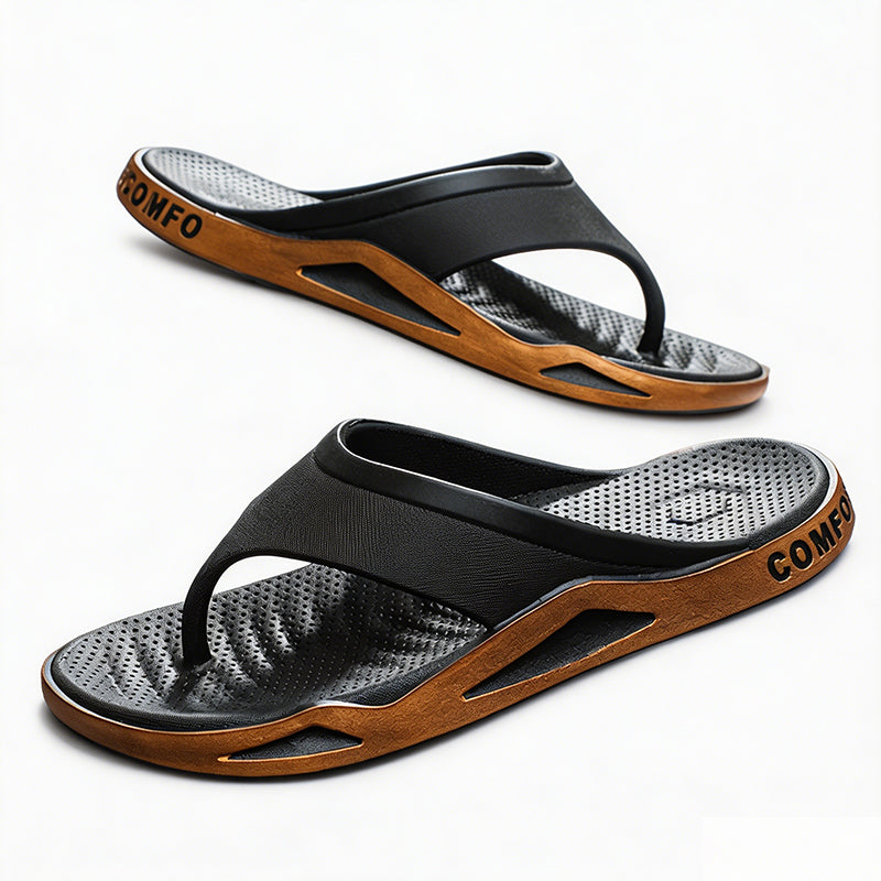 👡🌞 50% RABATT! Herren lässige rutschfeste Flip-Flops – Bequem, leicht & perfekt für Strand, Pool & Alltag 🏖️