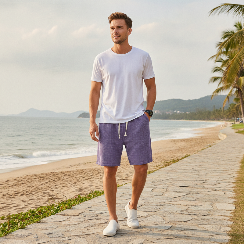 🩳🌬️ 50% RABATT! Atmungsaktive Herren-Shorts mit Waffelstruktur – Leicht, bequem & perfekt für Sport, Freizeit & heiße Tage ✨