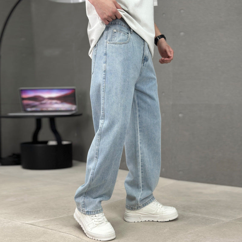 👖🔥 Men's Loose Fit Straight Leg Pants with Classic Pockets – 50% RABATT! Bequeme Hosen mit geradem Bein & klassischen Taschen. ✨💪