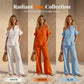 👗✨ 50% RABATT! Zweiteiliges Damen-Outfit aus Leinenmischung mit offenen Schultern – Leicht, luftig & perfekt für Sommer, Strand & Urlaub 🌿