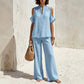 👗✨ 50% RABATT! Zweiteiliges Damen-Outfit aus Leinenmischung mit offenen Schultern – Leicht, luftig & perfekt für Sommer, Strand & Urlaub 🌿