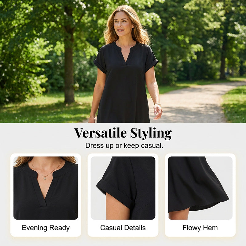 Women's Casual V-Neck Loose Dress