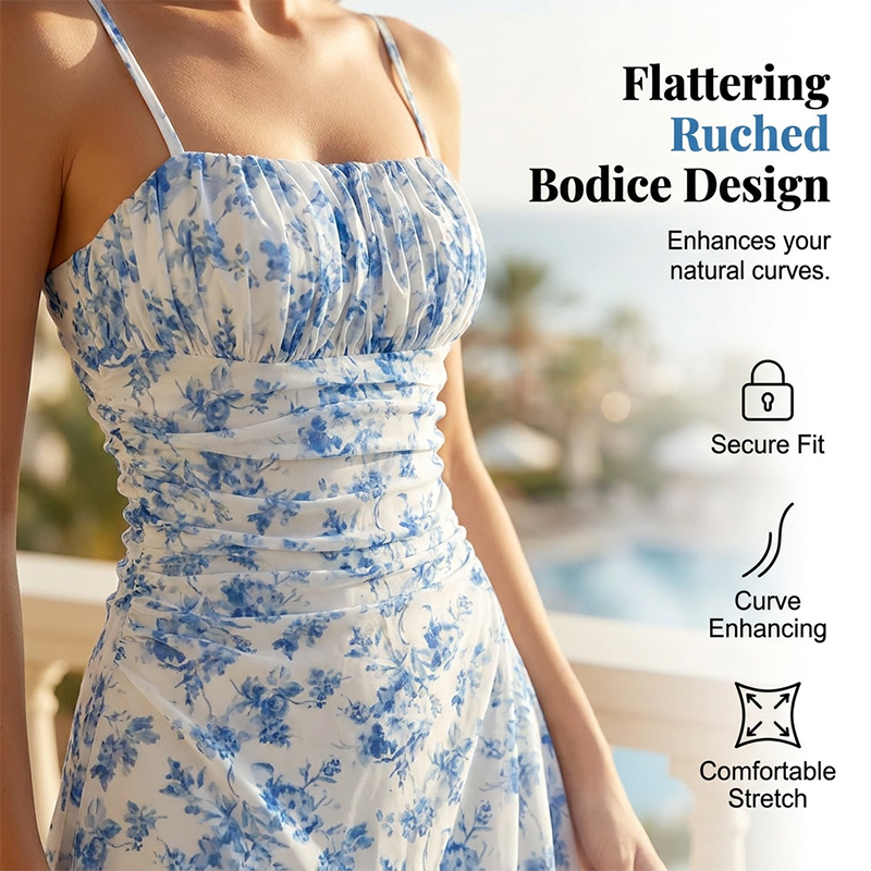 👗☀️ 50% RABATT! Leichtes Strandkleid für Damen – Elegant mit Rückenausschnitt & Spaghettiträgern, perfekt für den Urlaub & heiße Tage 🌊✨