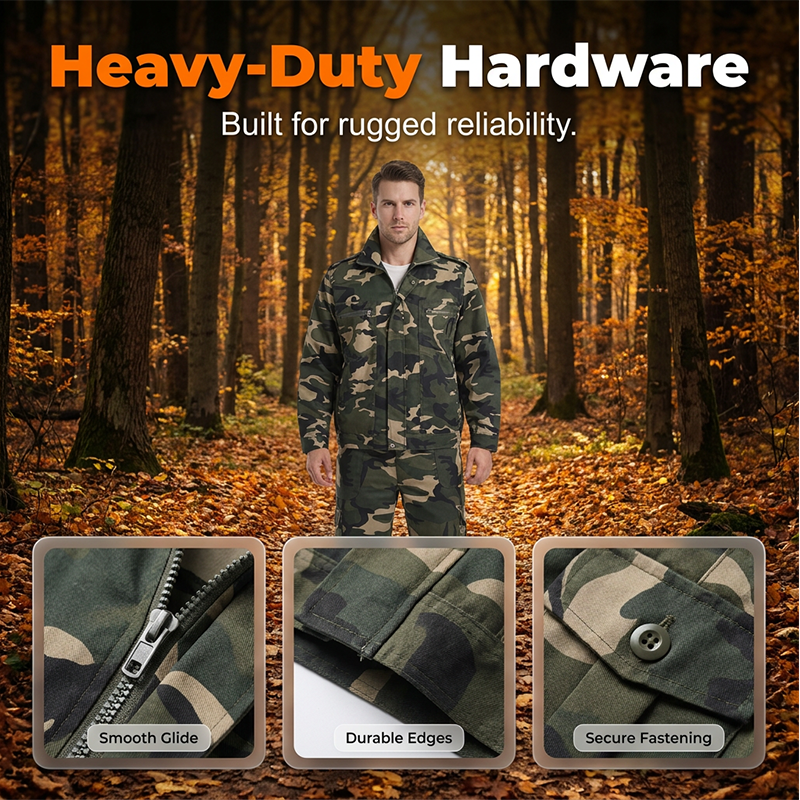 🧥👖 50% RABATT! Robustes Camouflage-Set aus Jacke und Hose für Herren – Strapazierfähig, bequem & perfekt für Outdoor, Jagd & Freizeit 🌲