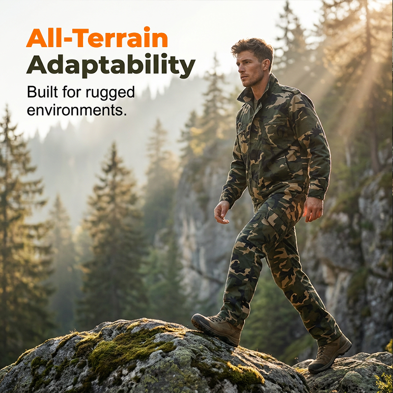 🧥👖 50% RABATT! Robustes Camouflage-Set aus Jacke und Hose für Herren – Strapazierfähig, bequem & perfekt für Outdoor, Jagd & Freizeit 🌲