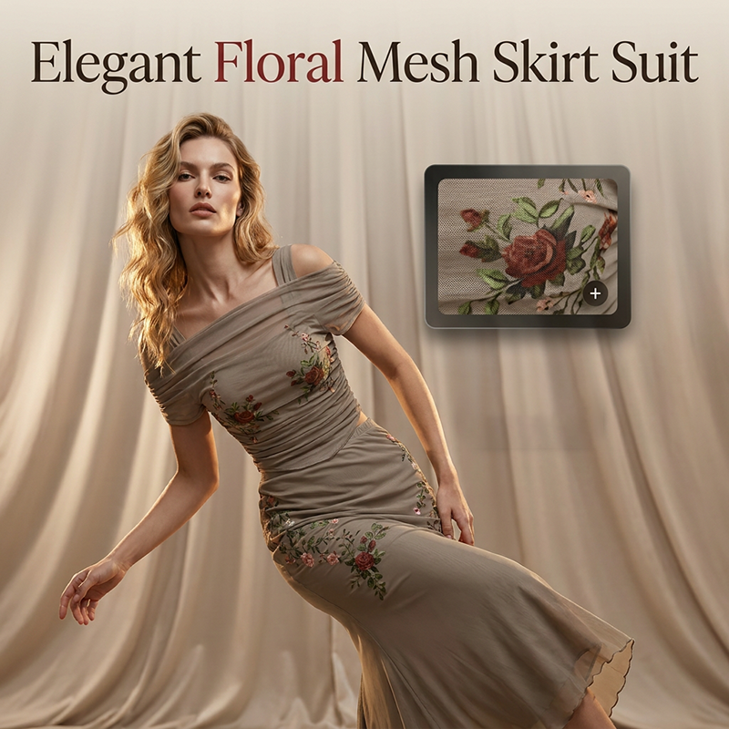 👗✨ 50% RABATT! Damen-Set: Schulterfreies Oberteil & Rock – Leicht, luftig & perfekt für Sommer, Strand & Partys 🌸