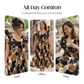 Women's Retro Floral Print Pleated Maxi Dress