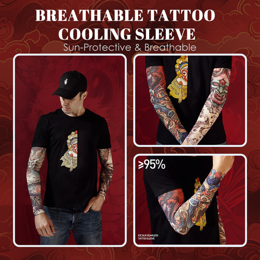 ☀️💪 50% RABATT! Kühlende atmungsaktive Sonnenschutz-Armstulpen mit Tattoo-Effekt – UV-Schutz & stylischer Look für Outdoor, Sport & Reisen ✨