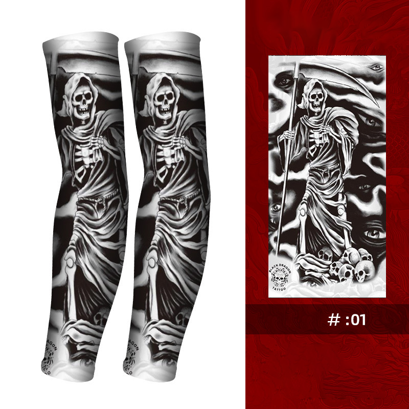 ☀️💪 50% RABATT! Kühlende atmungsaktive Sonnenschutz-Armstulpen mit Tattoo-Effekt – UV-Schutz & stylischer Look für Outdoor, Sport & Reisen ✨