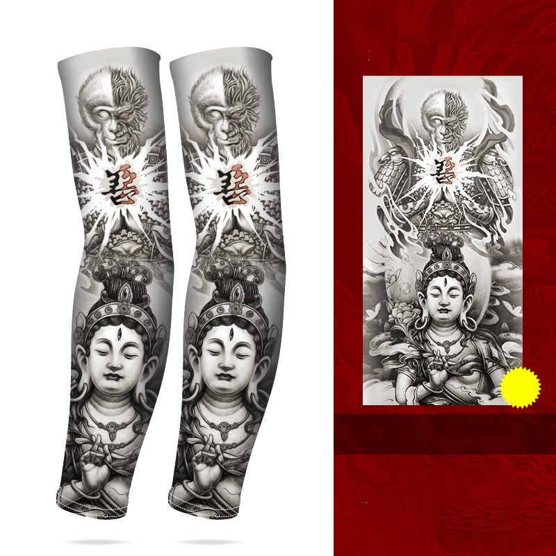 ☀️💪 50% RABATT! Kühlende atmungsaktive Sonnenschutz-Armstulpen mit Tattoo-Effekt – UV-Schutz & stylischer Look für Outdoor, Sport & Reisen ✨