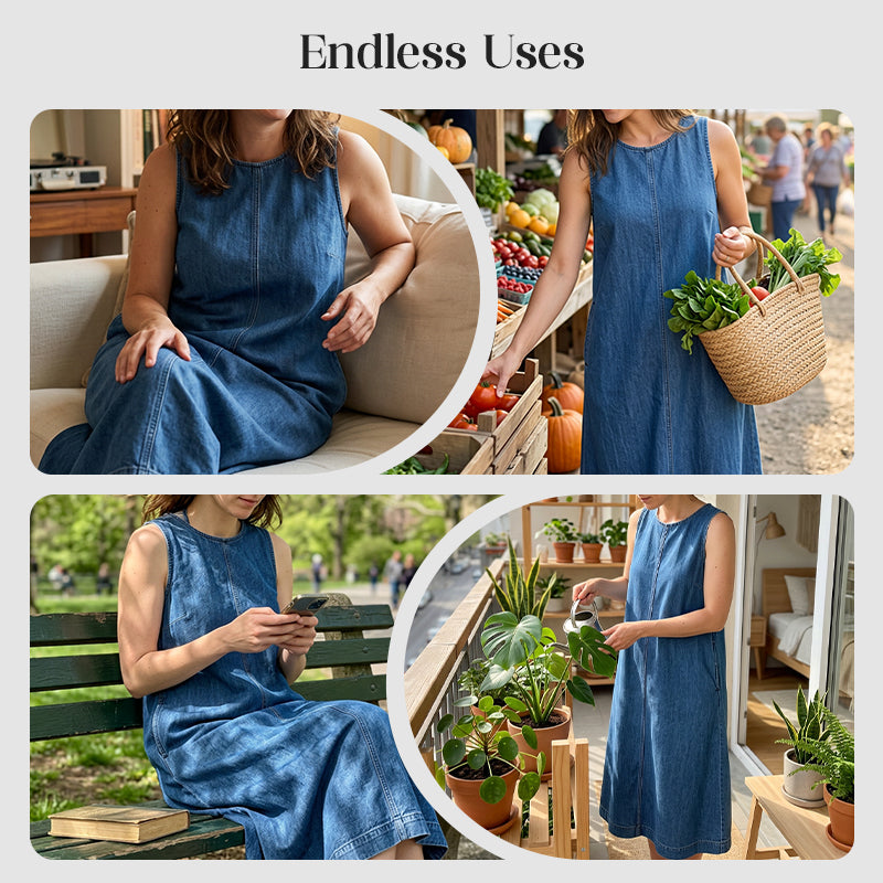 👗☀️ 50% RABATT! Sommer-Casual-Jeanskleid für Damen – Lässig, leicht & perfekt für warme Tage, Strand & Freizeit ✨