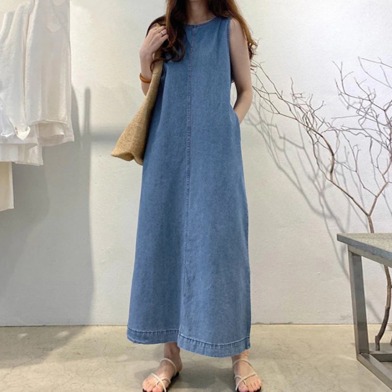 👗☀️ 50% RABATT! Sommer-Casual-Jeanskleid für Damen – Lässig, leicht & perfekt für warme Tage, Strand & Freizeit ✨