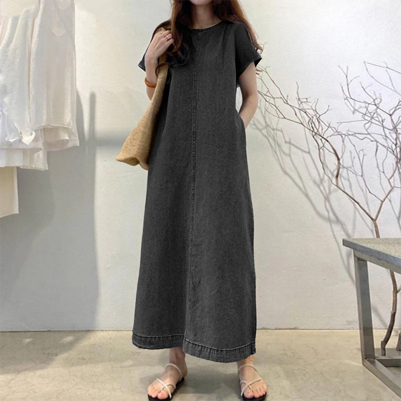 👗☀️ 50% RABATT! Sommer-Casual-Jeanskleid für Damen – Lässig, leicht & perfekt für warme Tage, Strand & Freizeit ✨